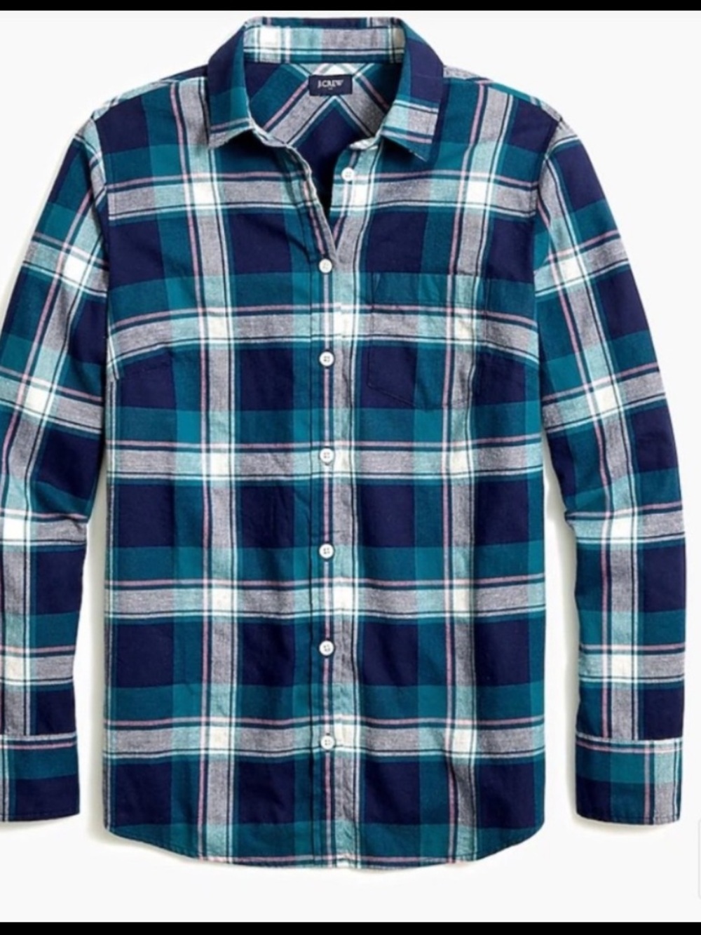 J. Crew Flannel Checked Flannel Shirt Boyfriend Fit